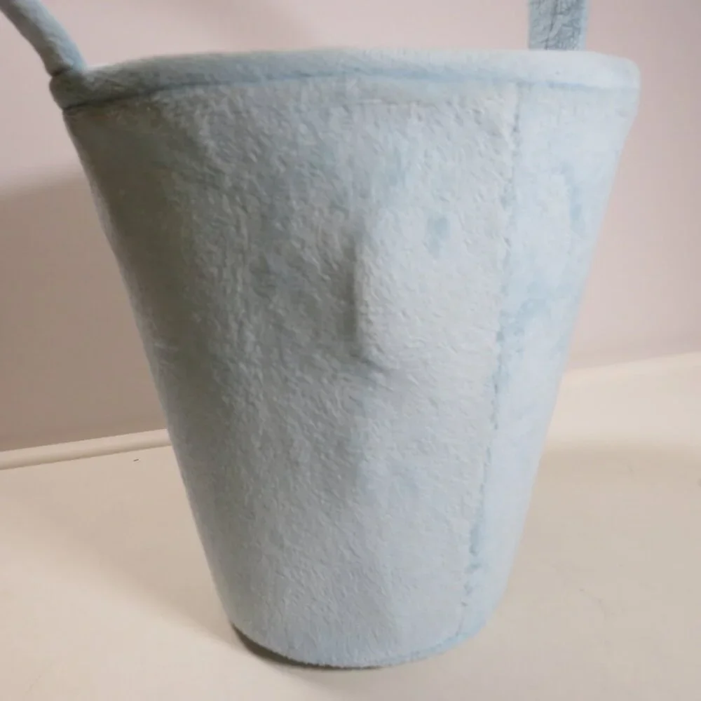 hippity hoppity fabric covered Easter basket baby blue